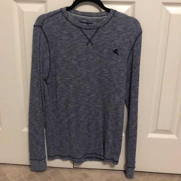 Mens Express Blue & White Heather Sweater (Size Small) - Picture 1 of 4